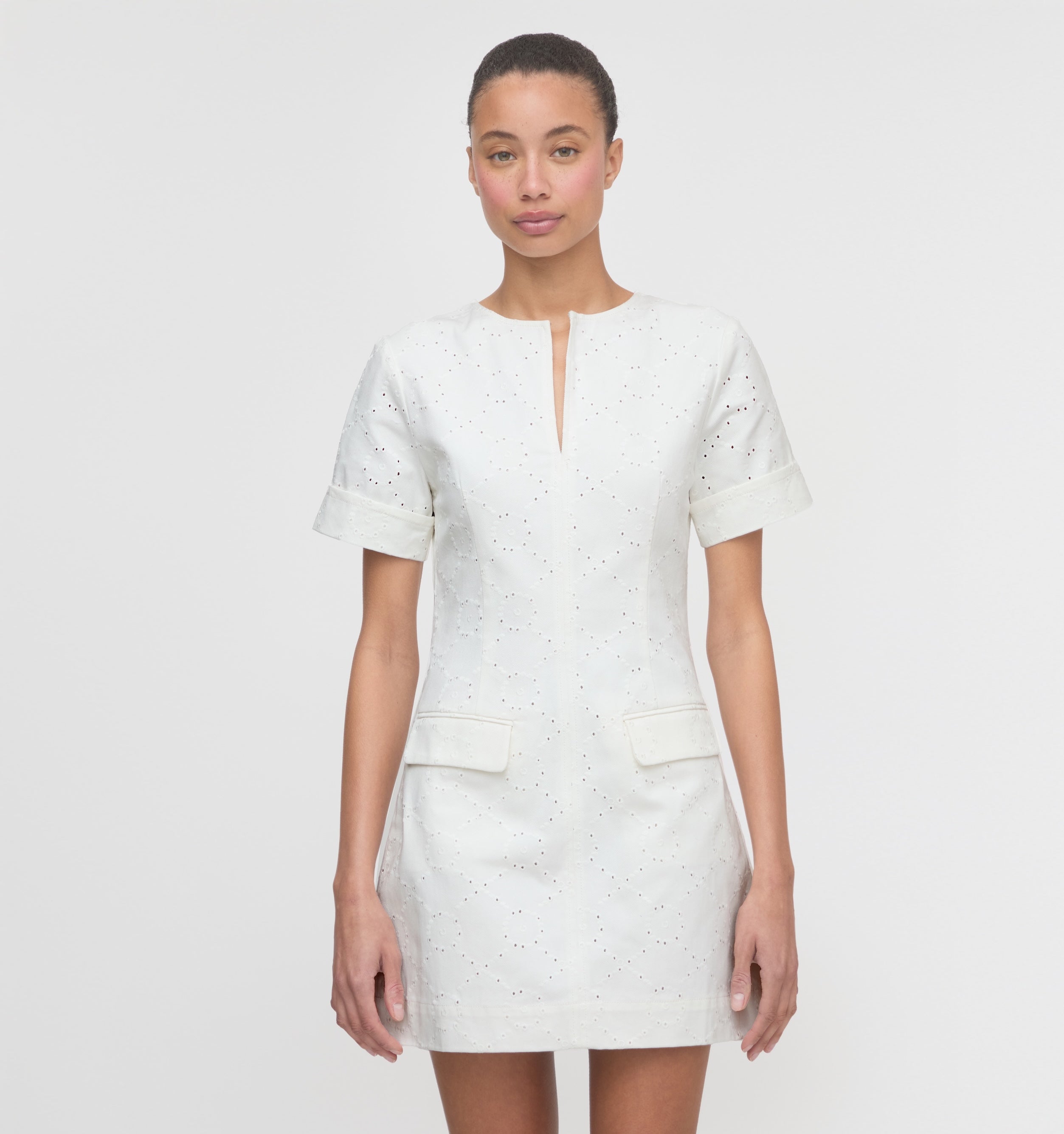 The Renata Dress in Ivory Eyelet