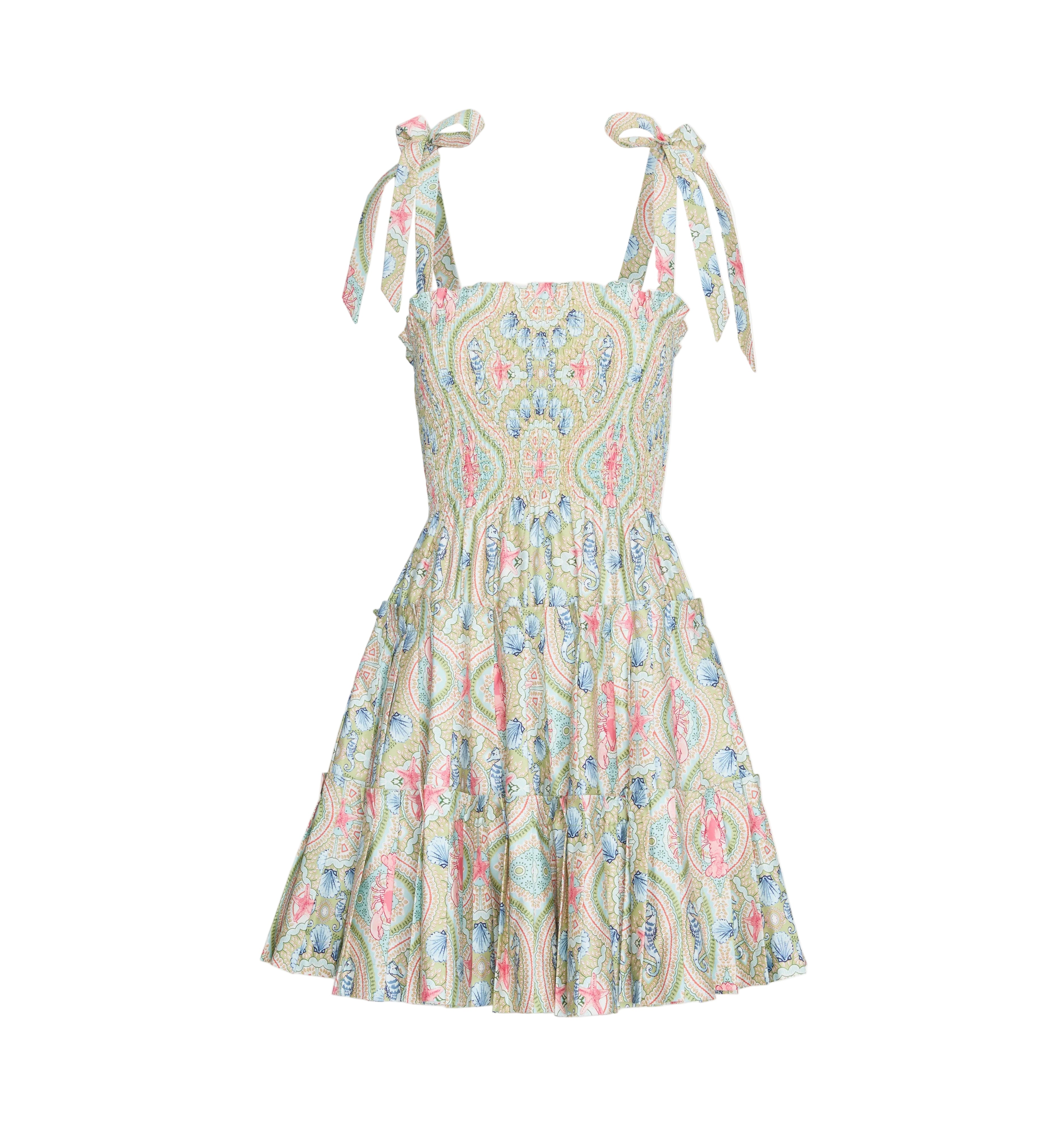 The Ribbon Charlotte Nap Dress in Sea Scroll