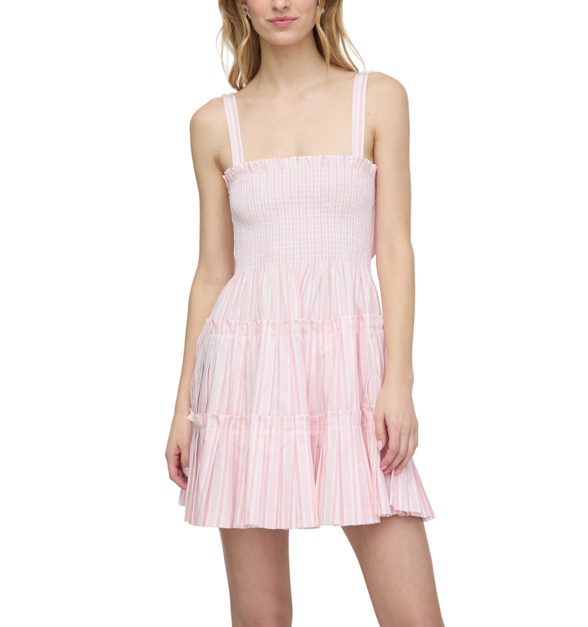 The Ribbon Charlotte Nap Dress in Pink Variegated Stripe