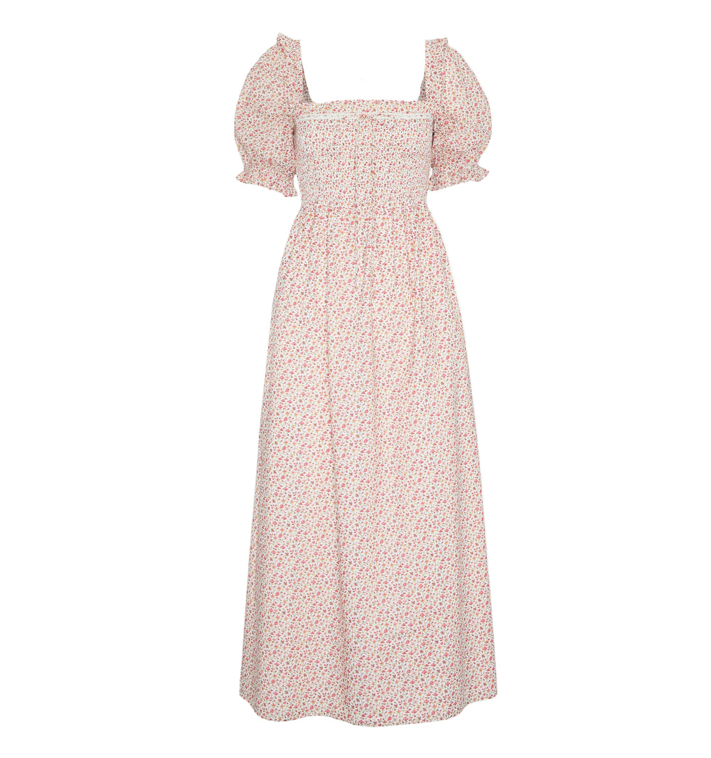The Scarlett Nap Dress in Ivory Geo Ditsy