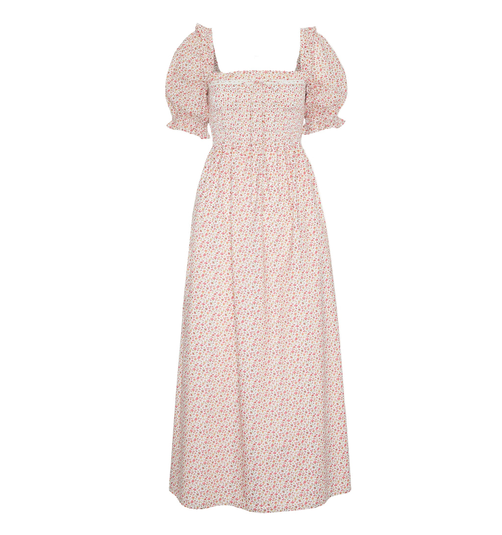 The Scarlett Nap Dress in Ivory Geo Ditsy