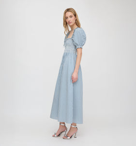 The Scarlett Nap Dress in Lagoon Gingham