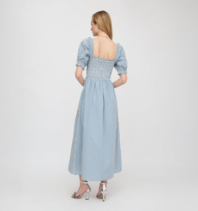 The Scarlett Nap Dress in Lagoon Gingham