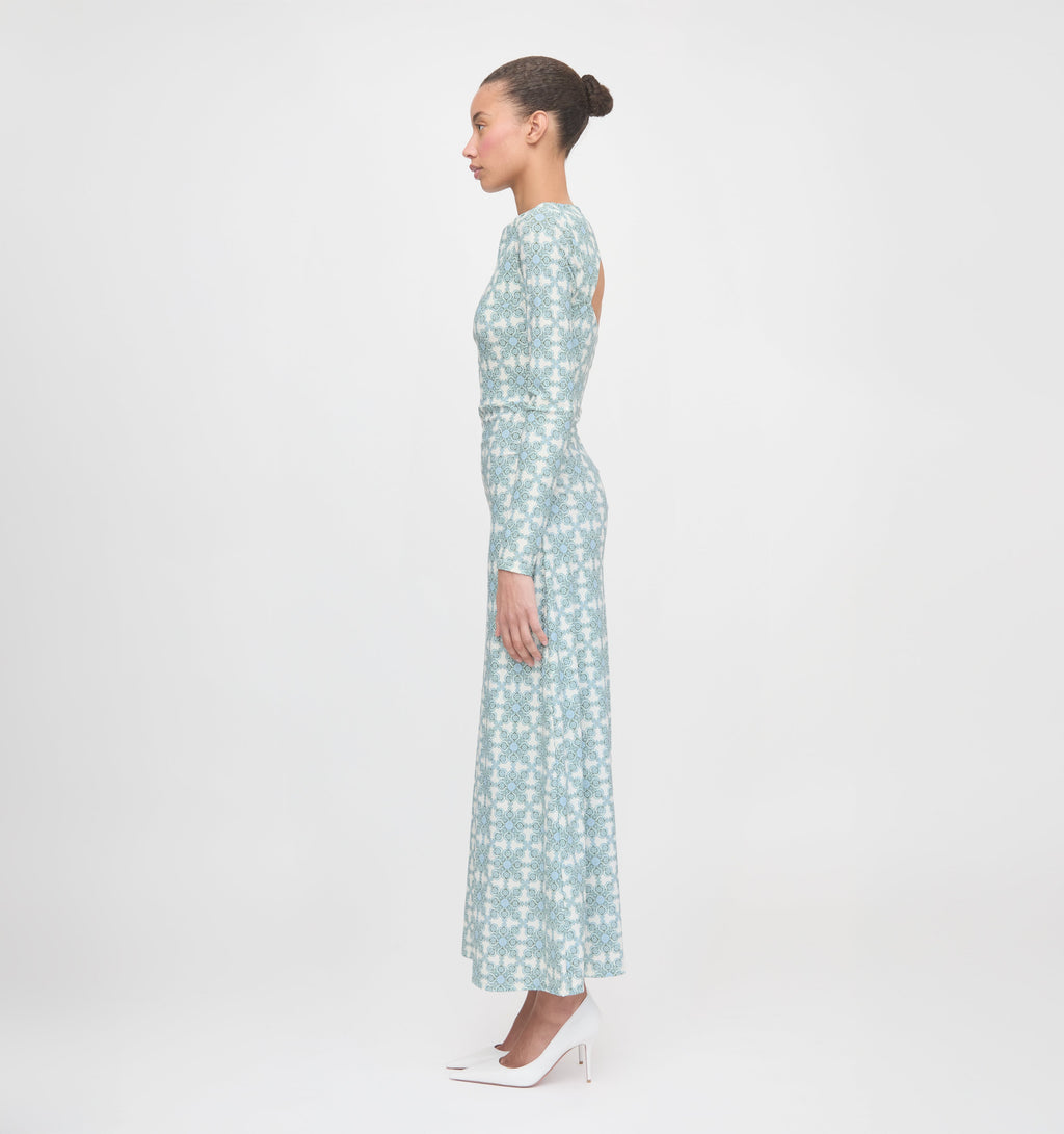 The Selene Dress in Byzantine Tile