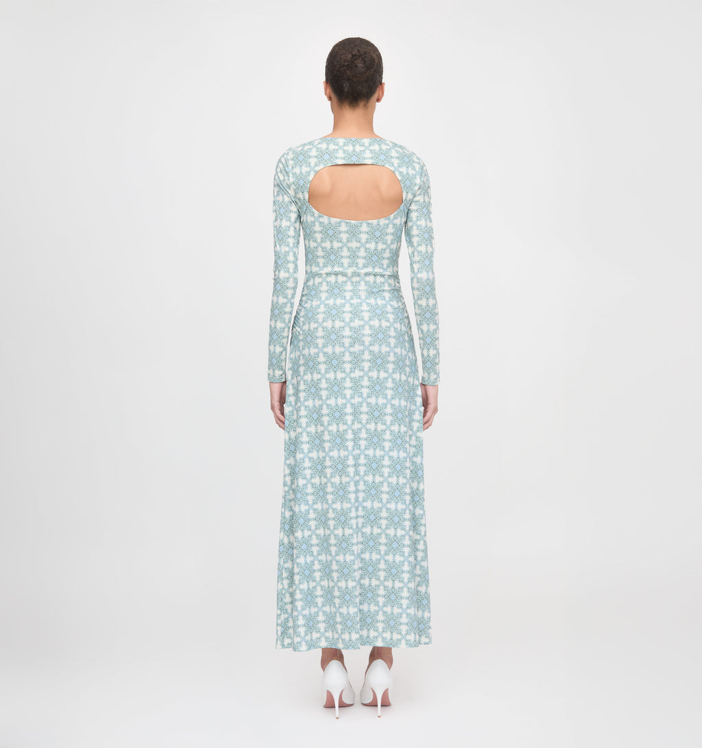 The Selene Dress in Byzantine Tile
