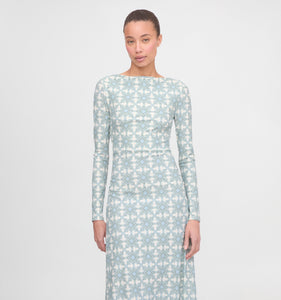 The Selene Dress in Byzantine Tile