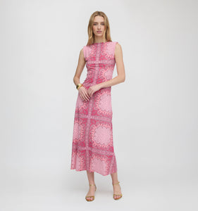 The Sloane Dress in Berry Paisley Scarf