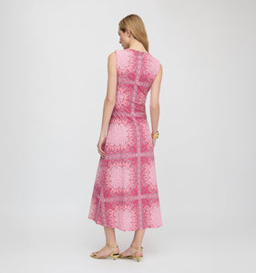 The Sloane Dress in Berry Paisley Scarf