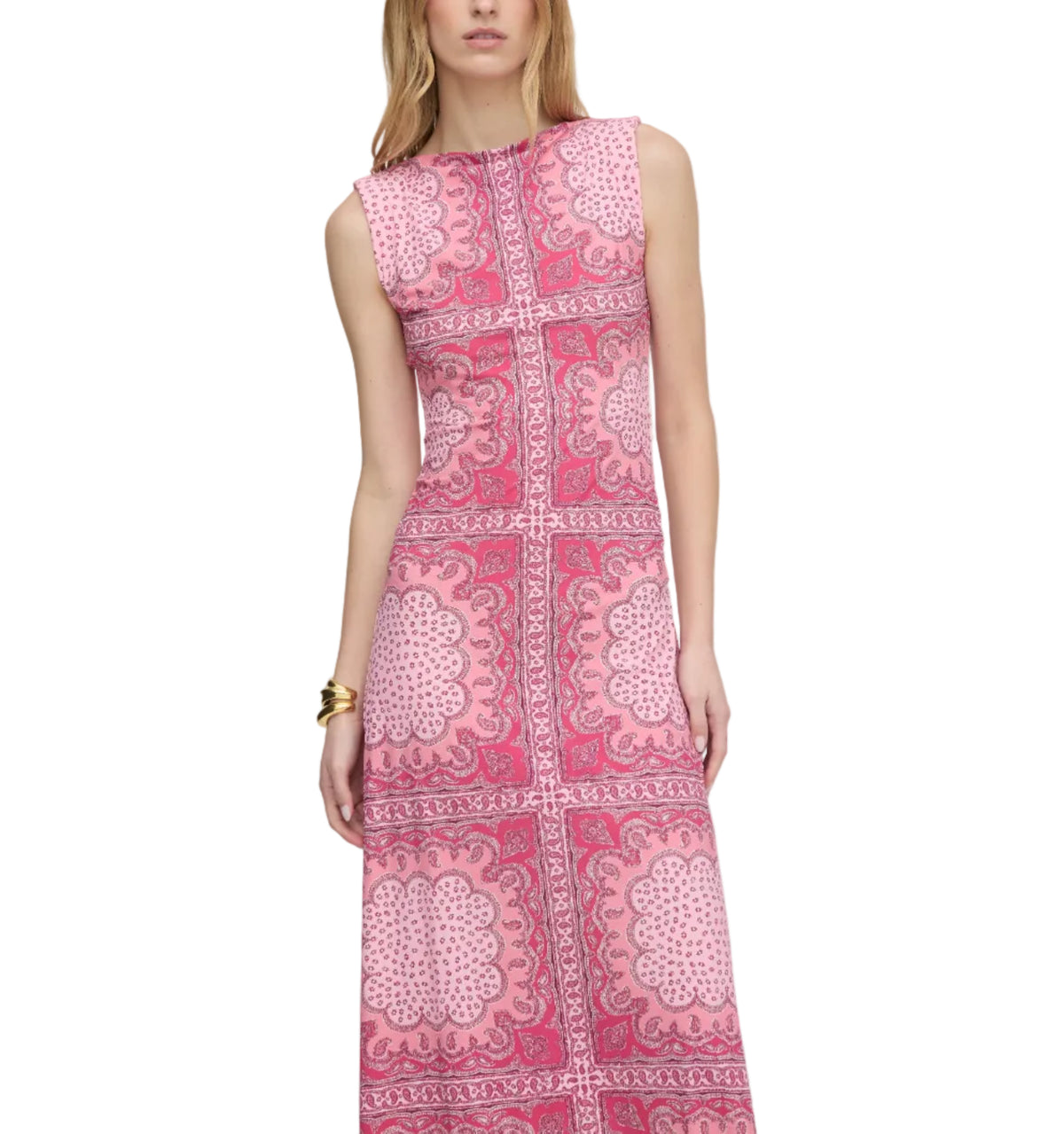 The Sloane Dress in Berry Paisley Scarf