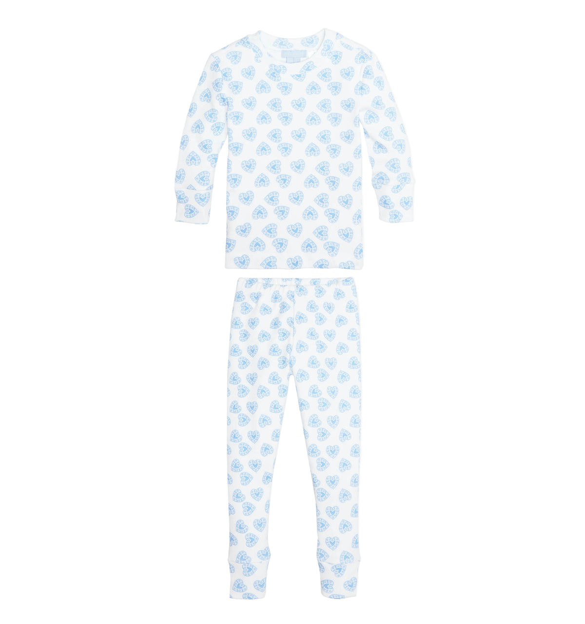 The Baby Sully PJ Set in Doily Heart Blue