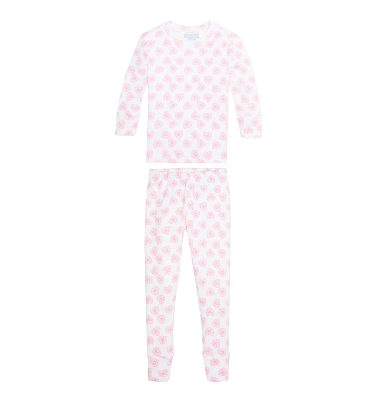 The Tiny Sully PJ Set in Doily Heart Pink