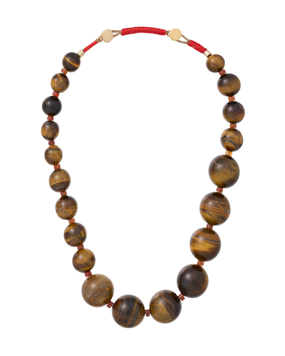 The Very Big Bead Stone Necklace in Tigers Eye