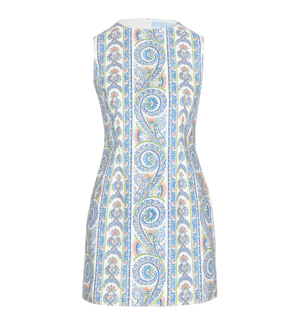 The Viola Dress in Blue Corsica Paisley