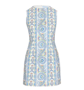 The Viola Dress in Blue Corsica Paisley