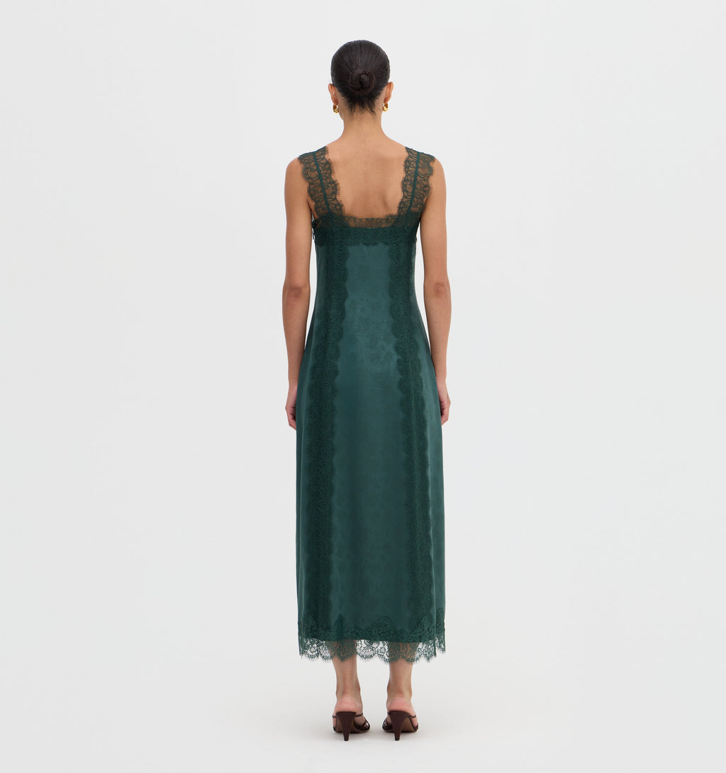 The Winsome Dress in Jadeite Floral Jacquard