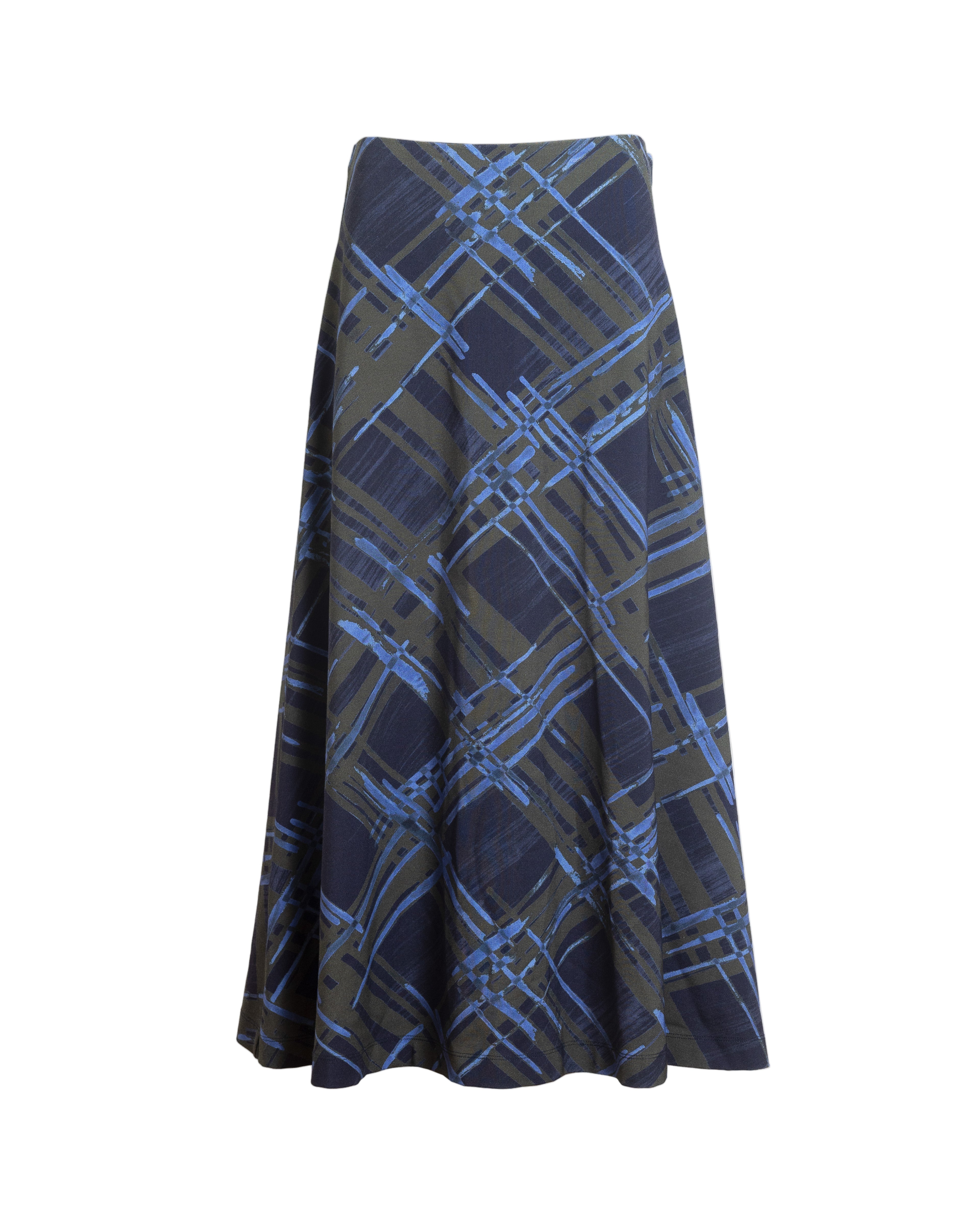 Thea Skirt in Maritime Blue & Army Multi