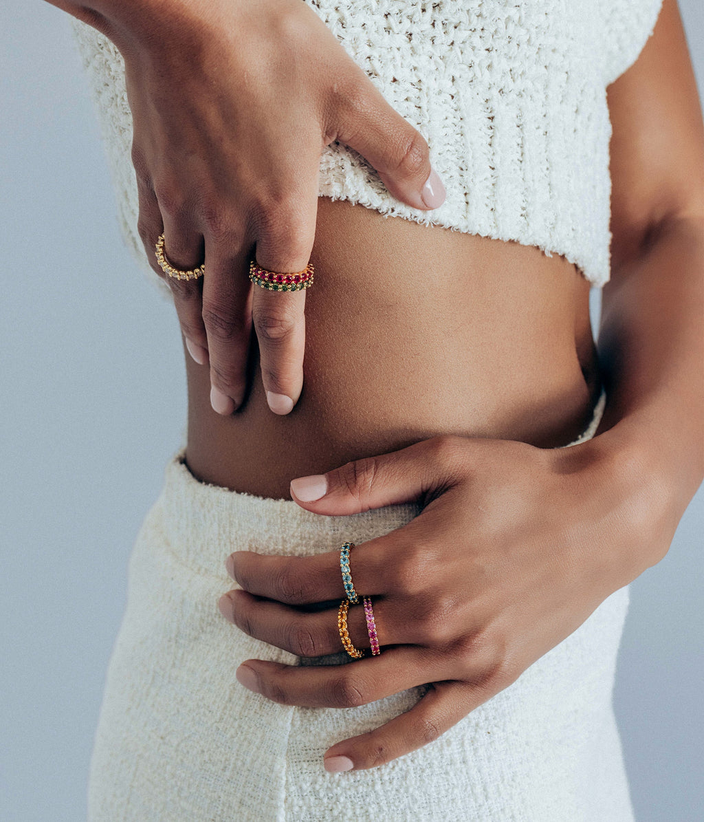 Theo Ring in Fuchsia - Loren Hope