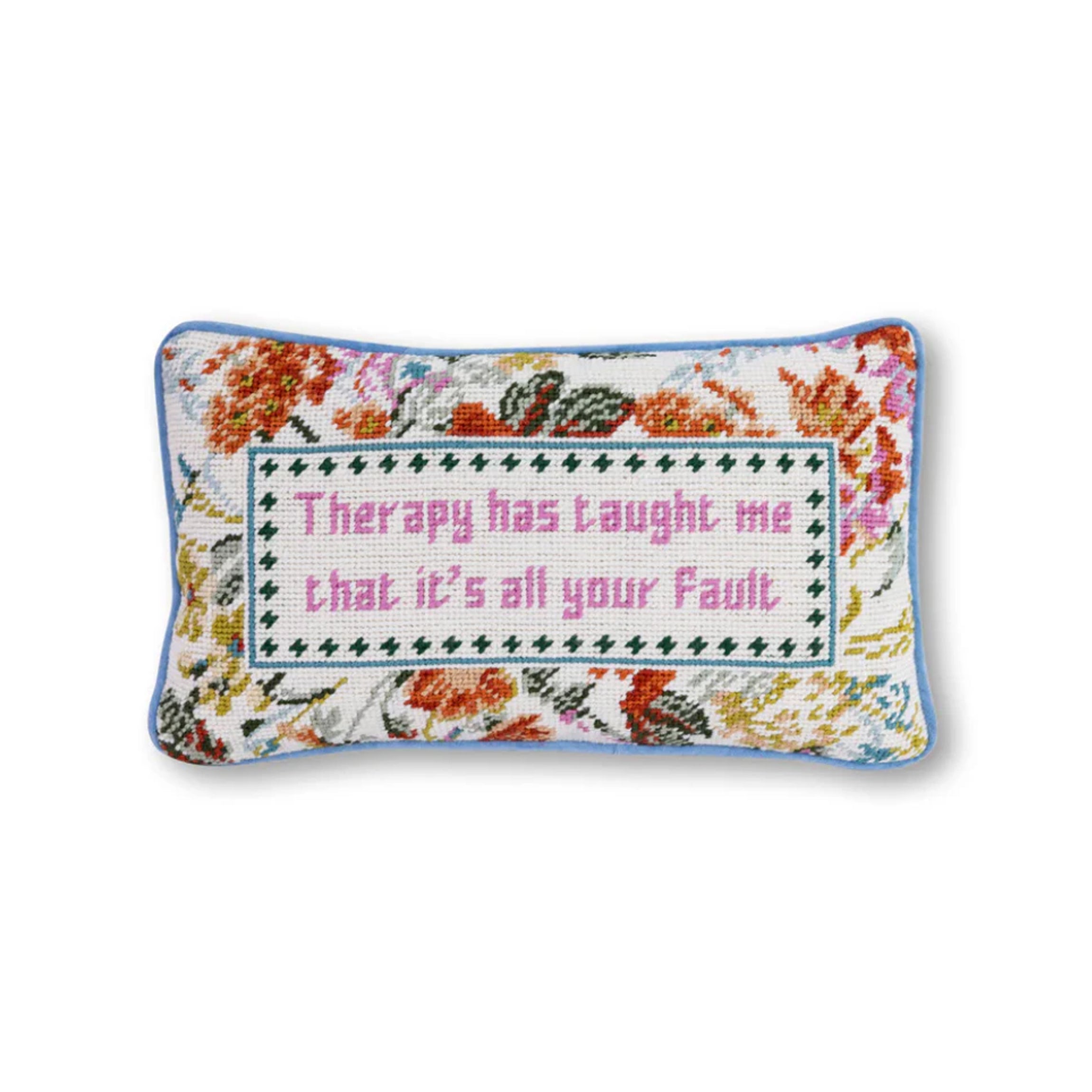 Therapy Needlepoint Pillow