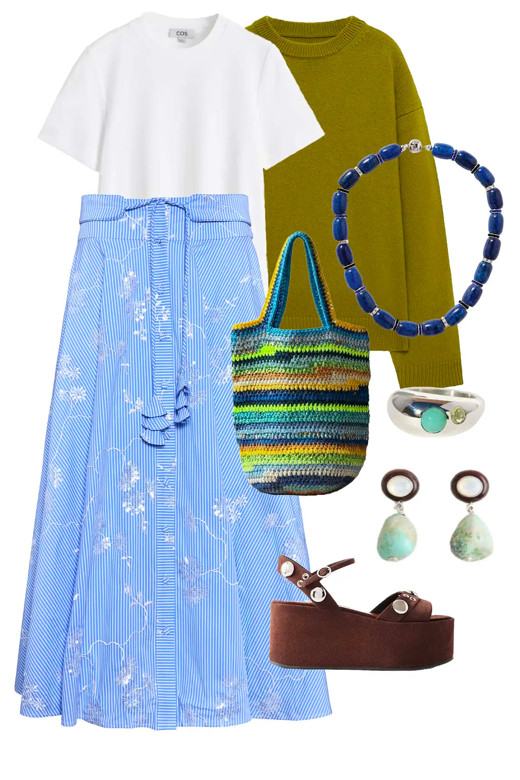 Thistle Skirt in Sullivan Stripe styled.
