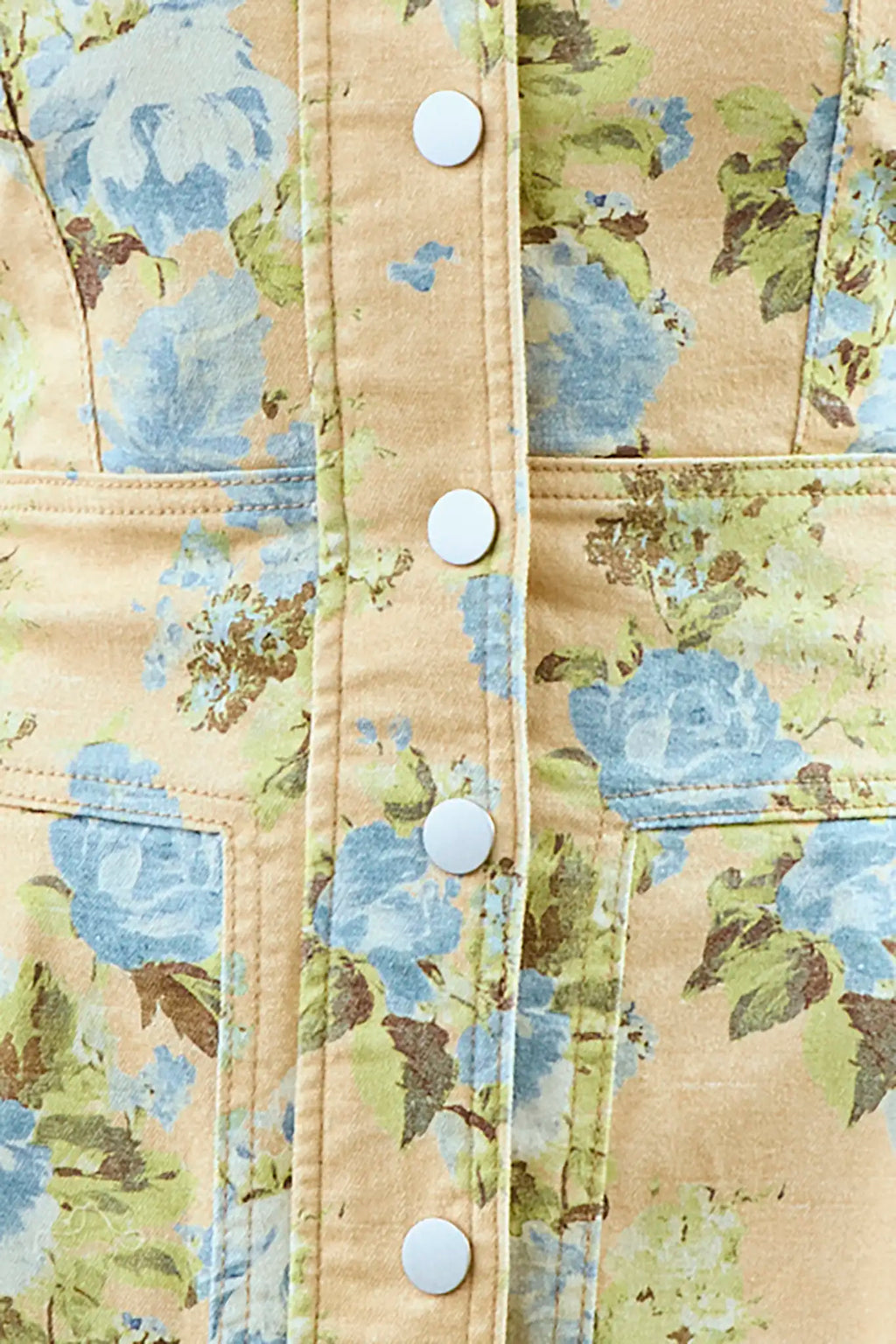 Close up of the Thompson Dress in Garden Rose Periwinkle.