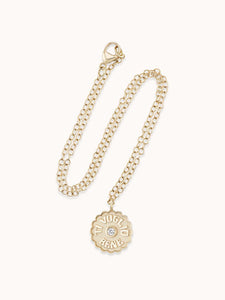Mini Raised Gold TVB Necklace