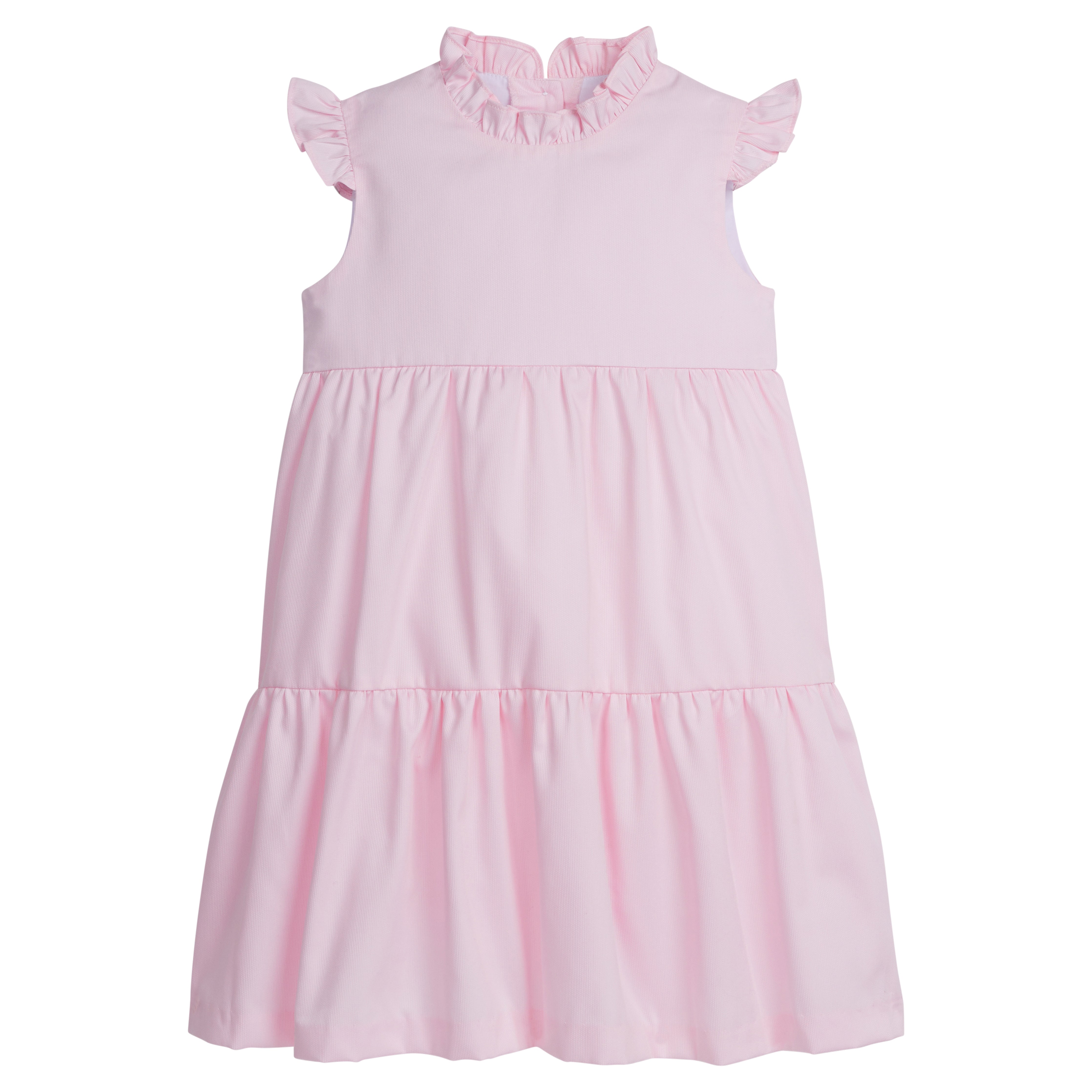 Tiered Charleston Dress Light Pink Pique