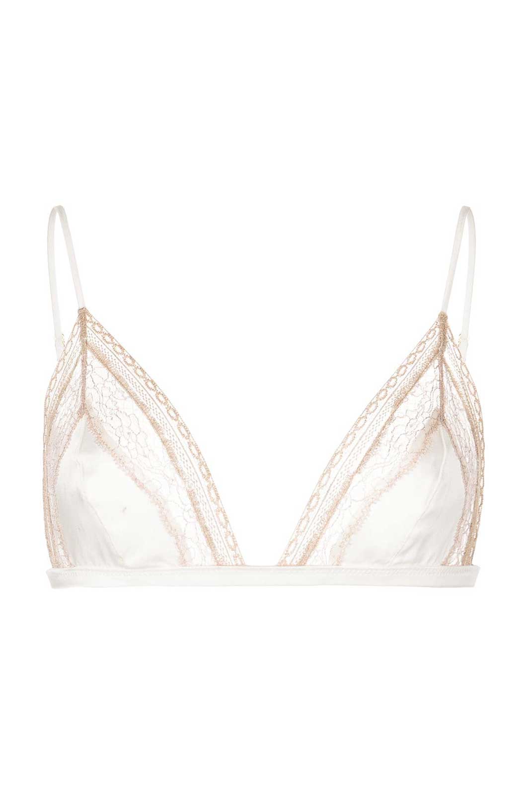 Tiered Chiffon Soft Bra in Ivory/Sucre