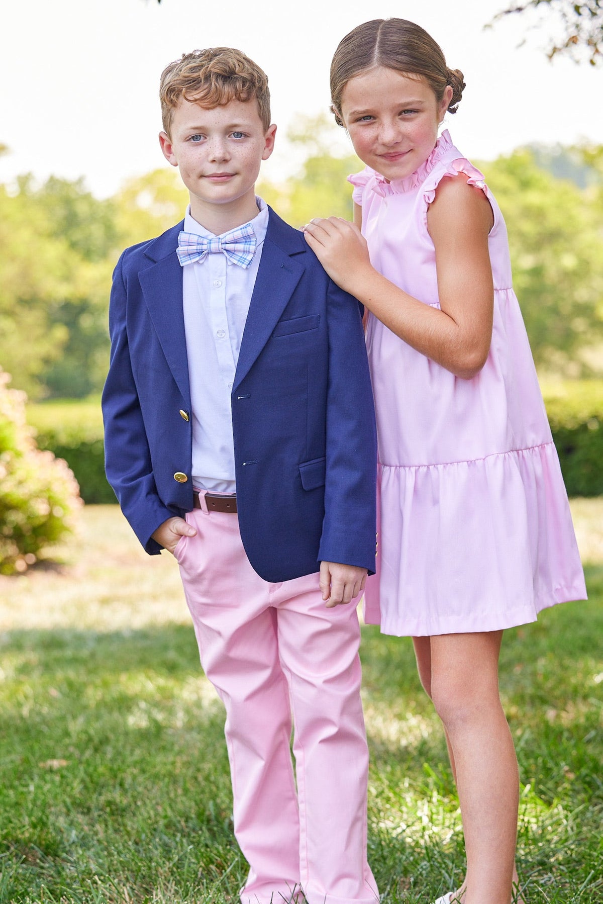 Tiered Charleston Dress Light Pink Pique
