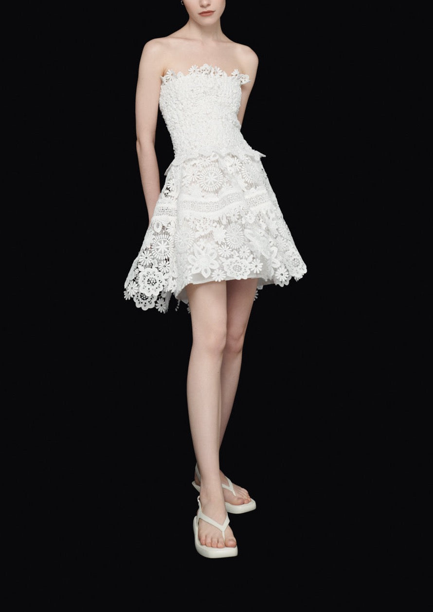 Tiffany Mini Dress in White | Over The Moon Tiffany Mini Dress in White | Over The Moon