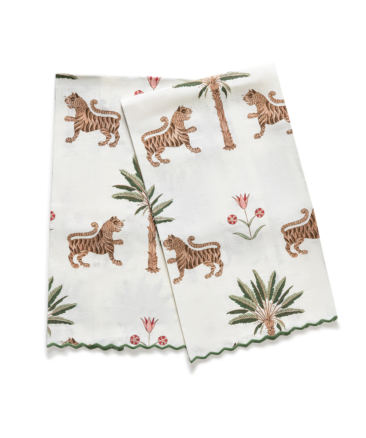 Matouk Schumacher Tiger Palm Guest Towels, Set of 2