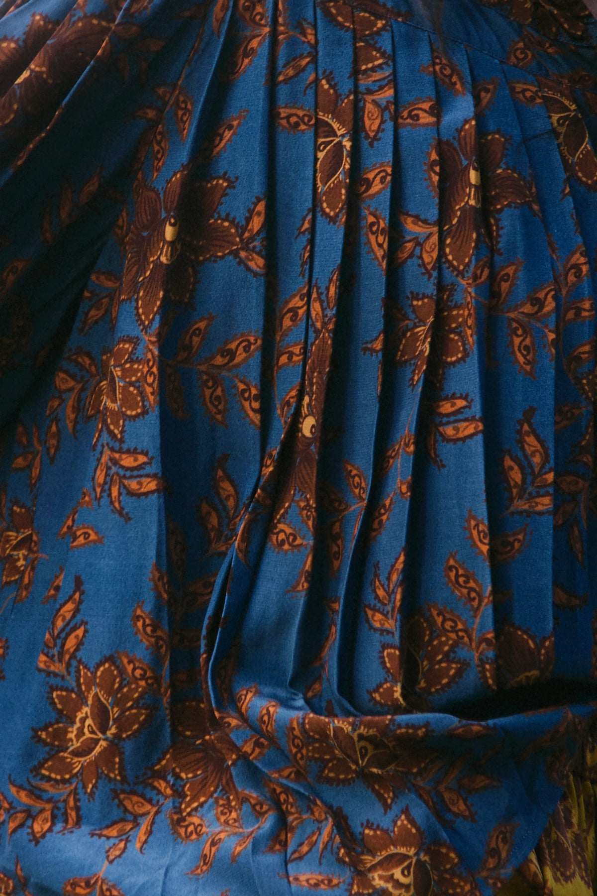 Close up of the Tilda Top in Wild Vine Blue. 