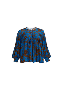 The Tilda Top in Wild Vine Blue. 