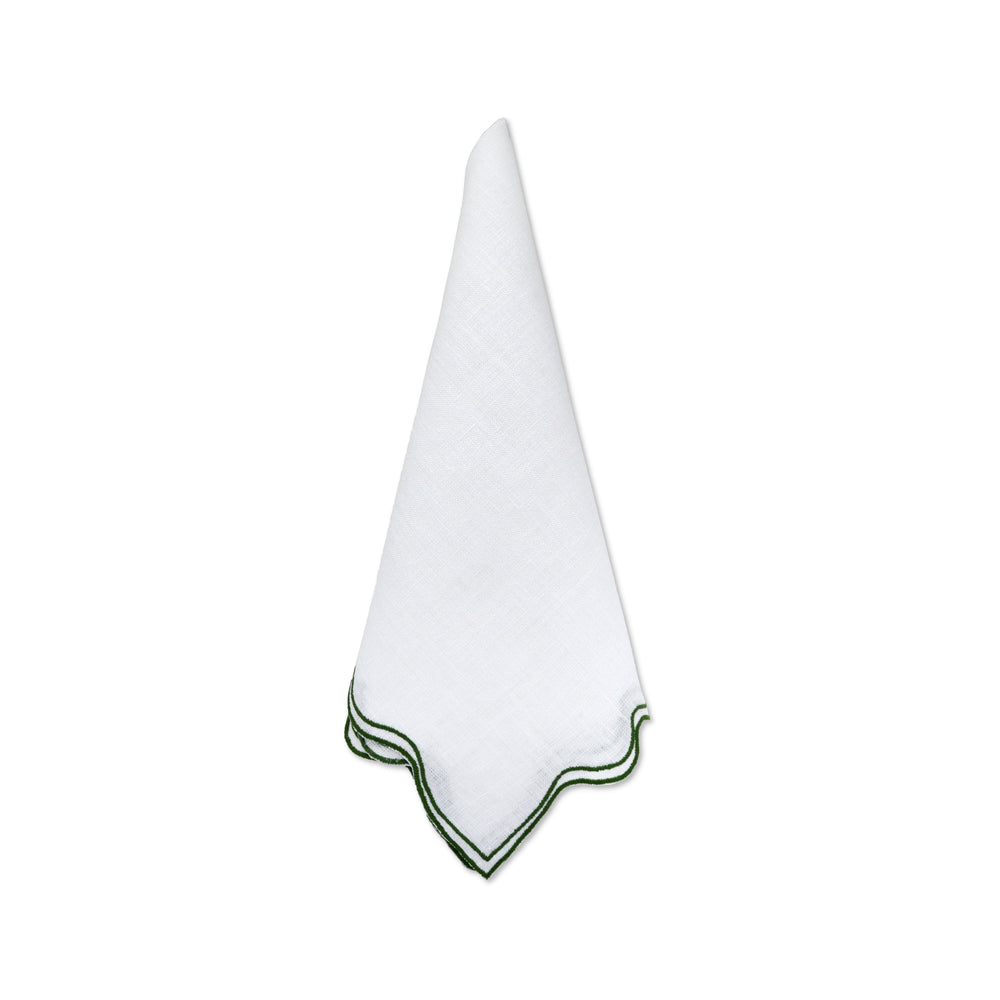 Timeless Green Dinner Napkins (4) Timeless Green Squiggly Table Decorations Chefanie 