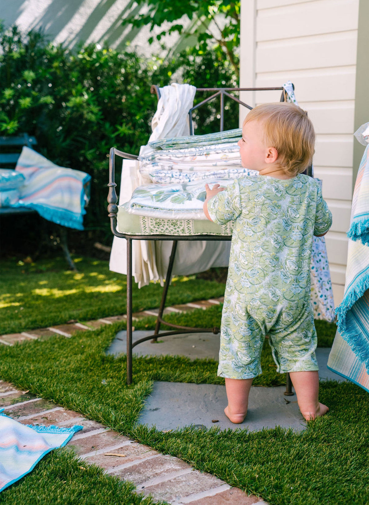 Walker Terry Romper in Hoppy Place