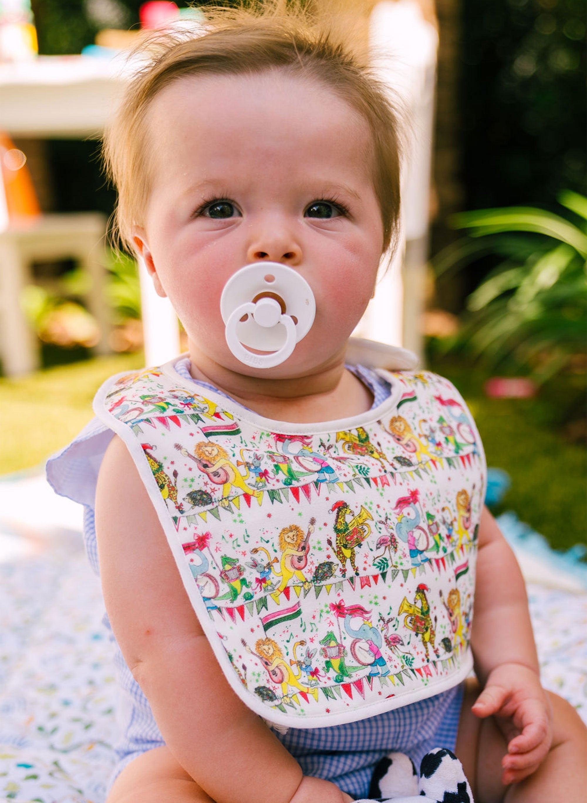 Musical Jubilee Bib in White