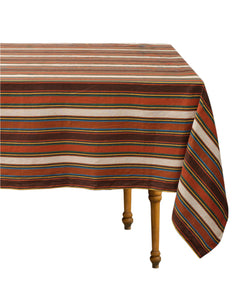 Tingere Natural Striped Tablecloth, Square