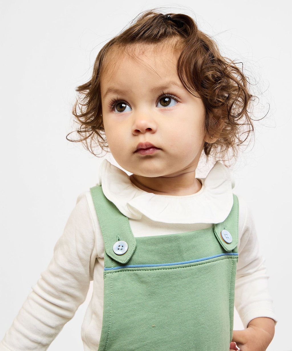 Tink Ruffle One-Piece in Vanilla Piping