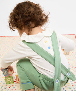 Tink Ruffle One-Piece in Vanilla Piping
