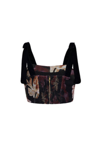 Tira Top in Elysian Flora Black