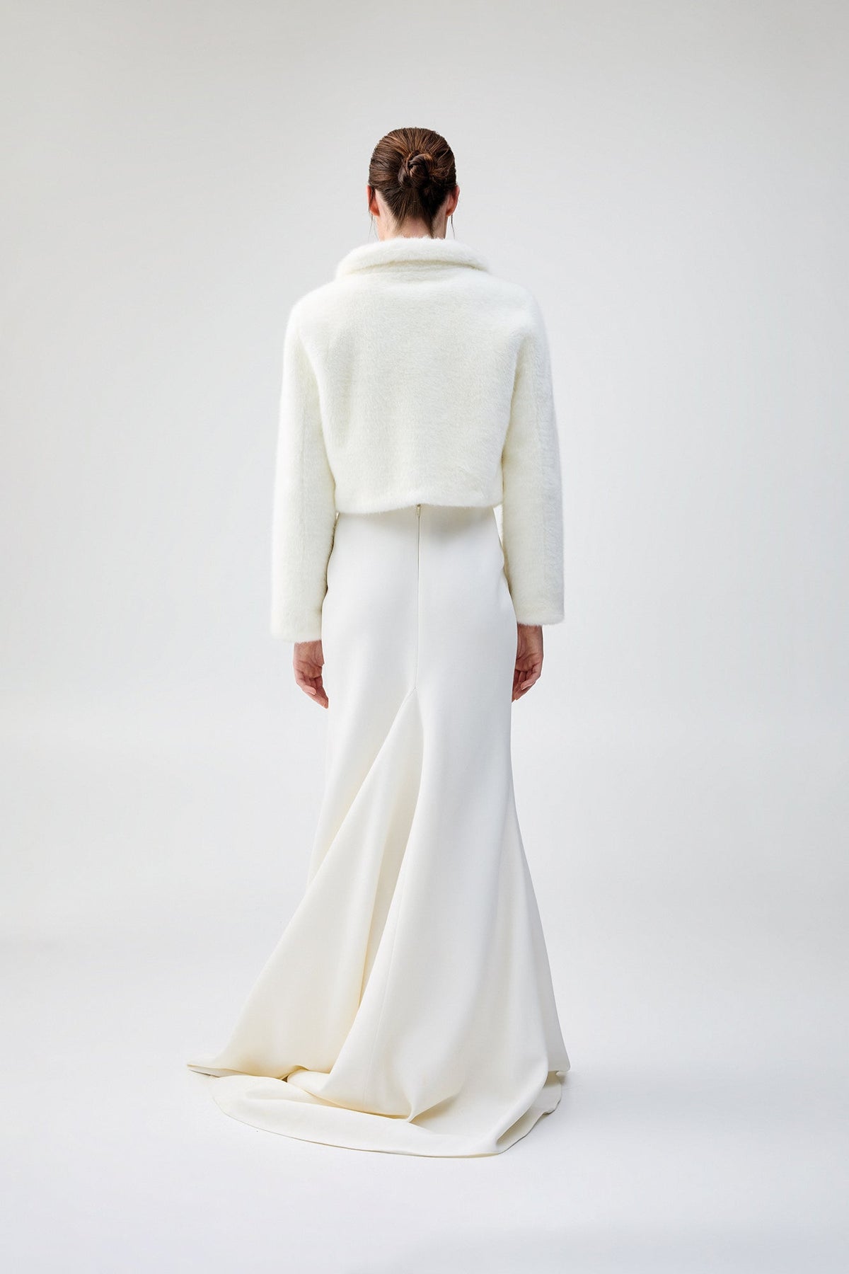 Tirage Cropped Jacket in Blanc