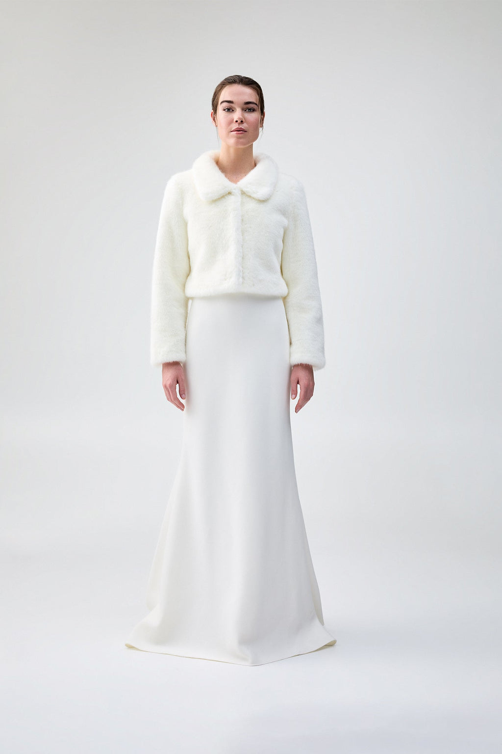 Tirage Cropped Jacket in Blanc