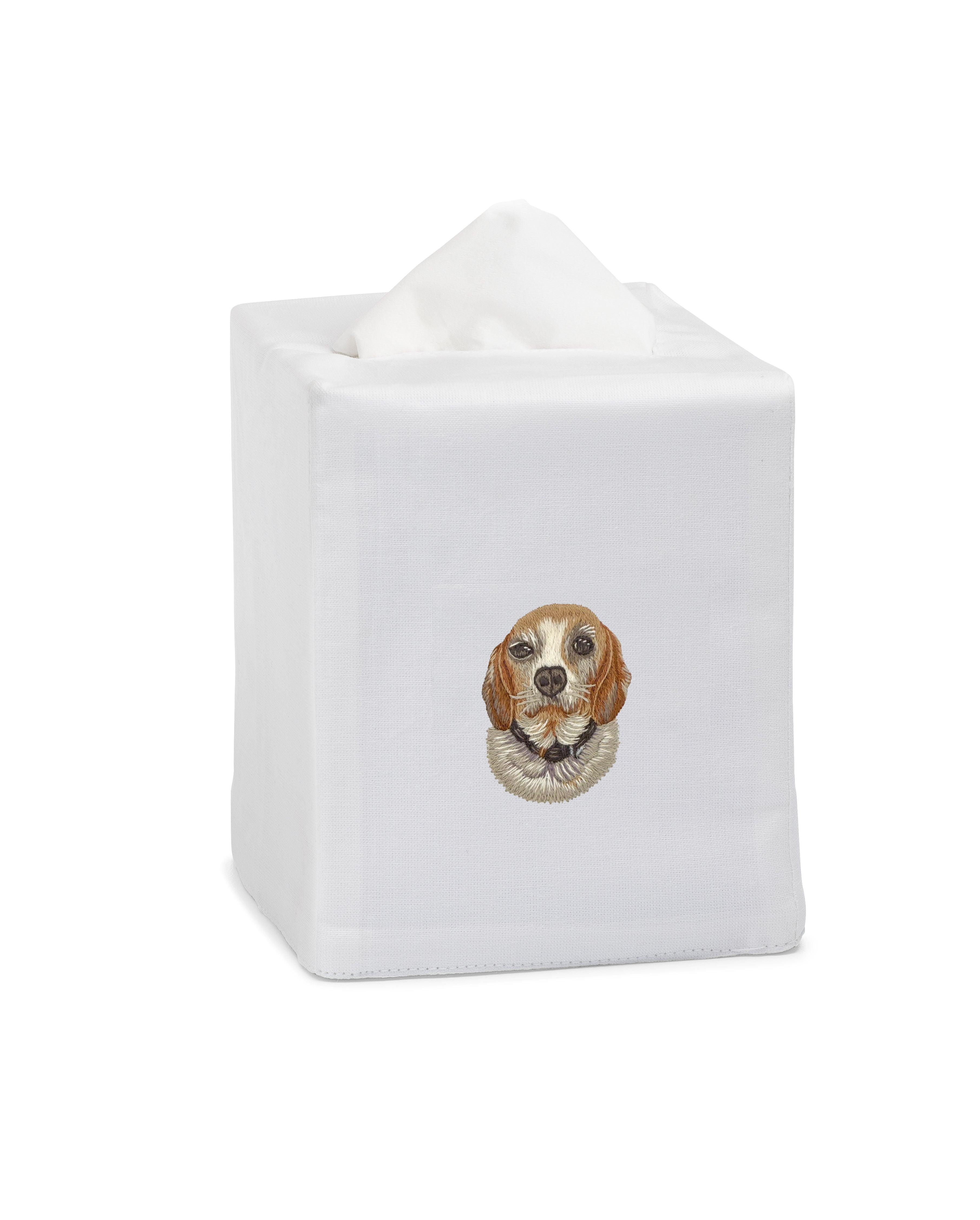 Henry Handwork Beagle Linen Tissue Box Cover - Thumbnail 4