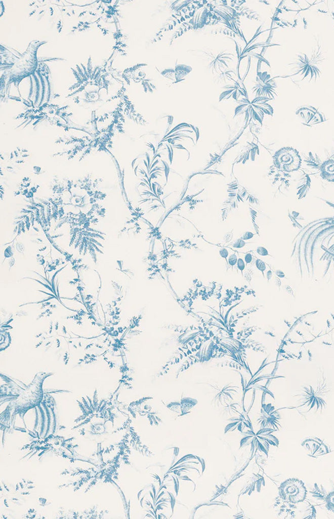 Toile De La Prairie Fabric in Blue
