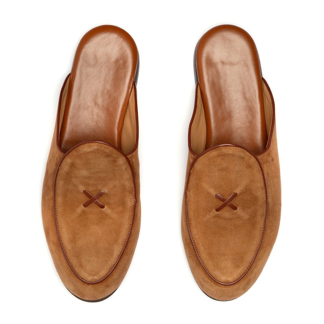 Cognac Suede Milano Mule