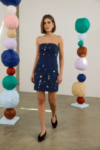Tori Dress in Atelier Splatter Navy
