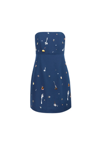 Tori Dress in Atelier Splatter Navy