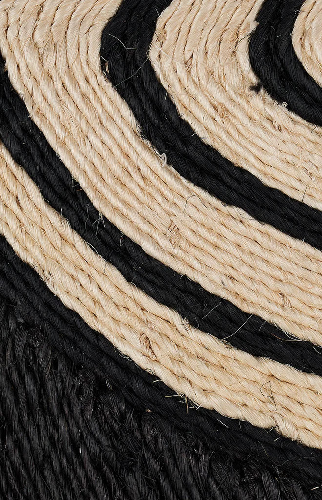 Tortuga Rug in Black & Natural