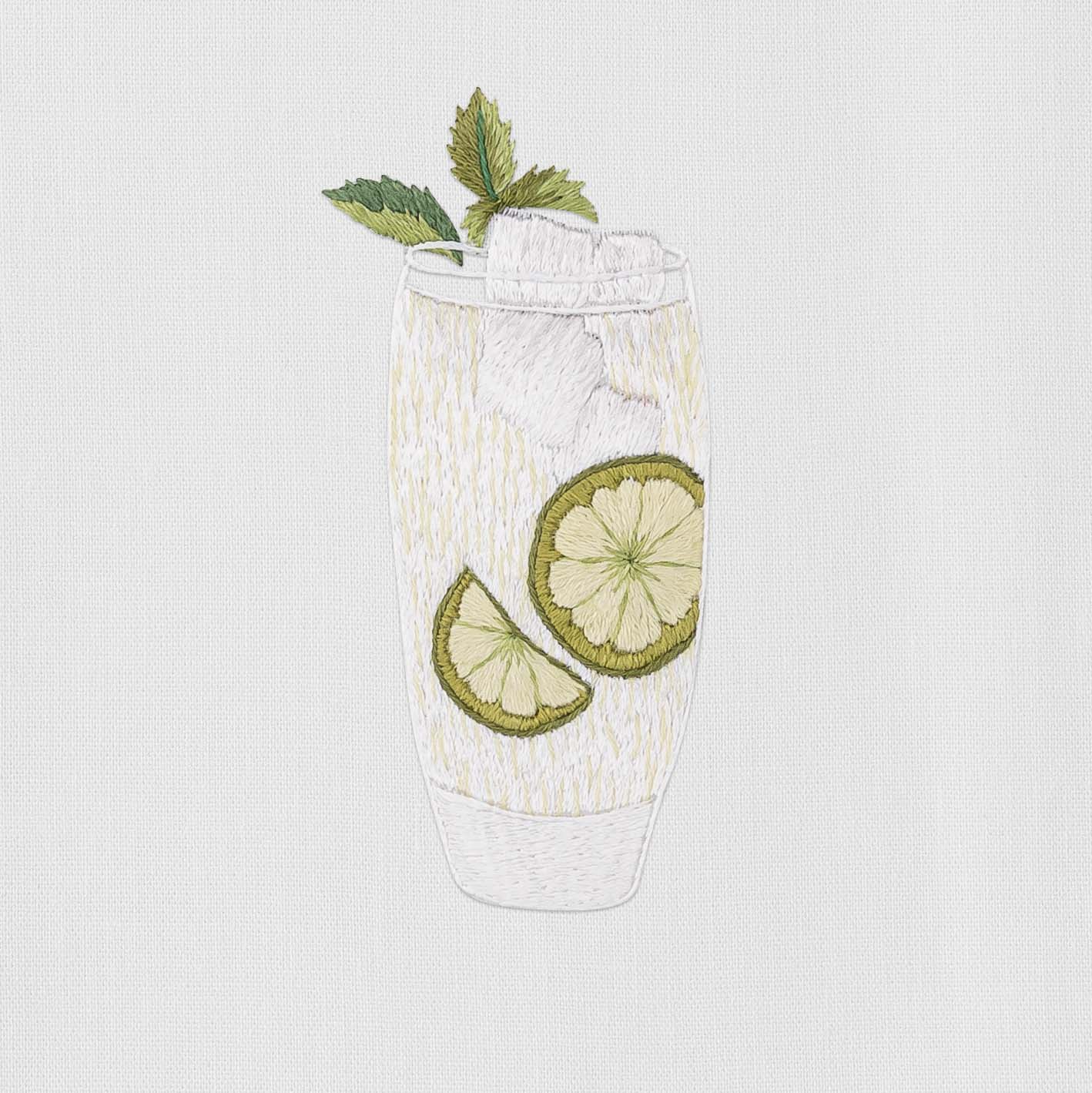 Mojito Cocktail Hand Towel