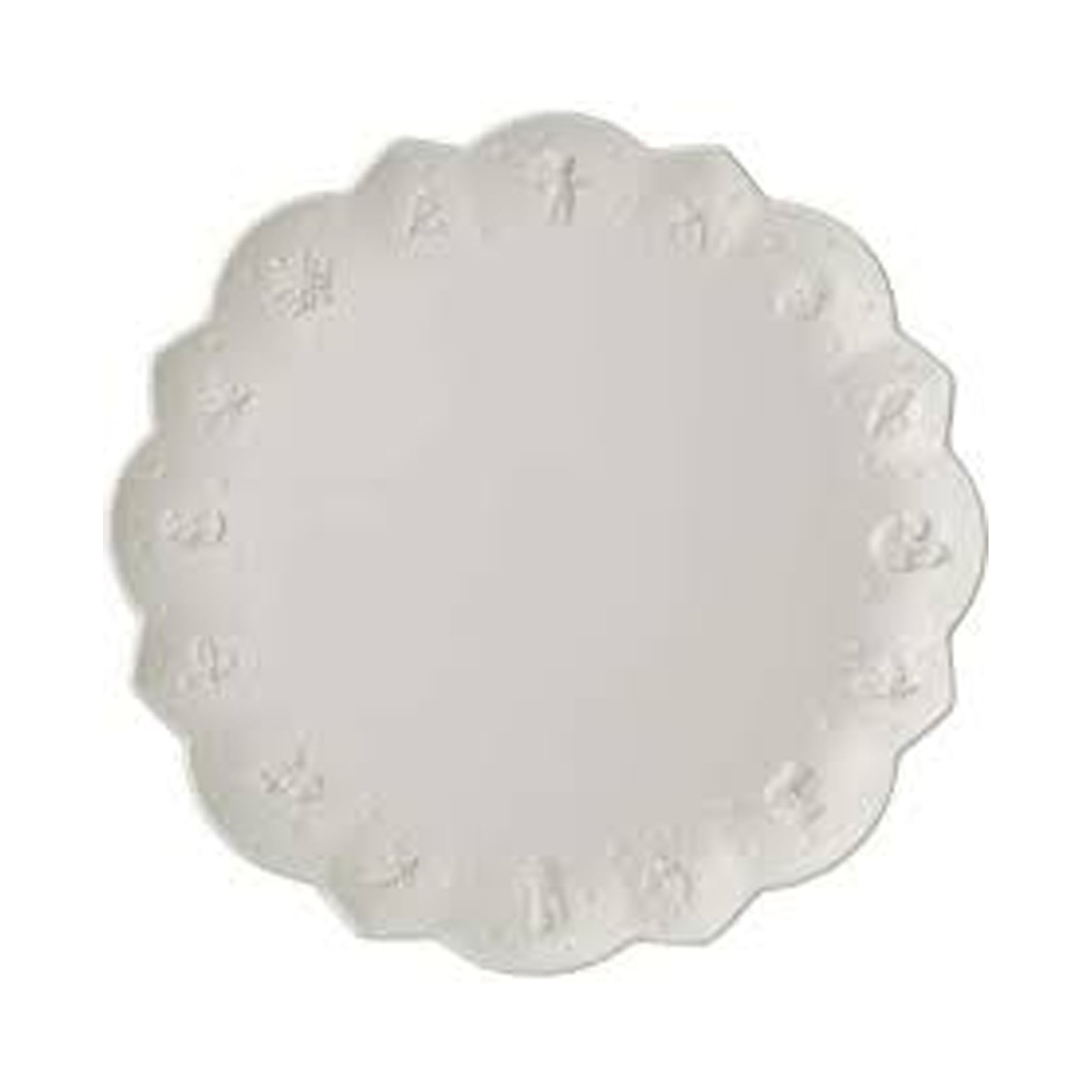 Toys Delight Royal Classic Flat Plate in White