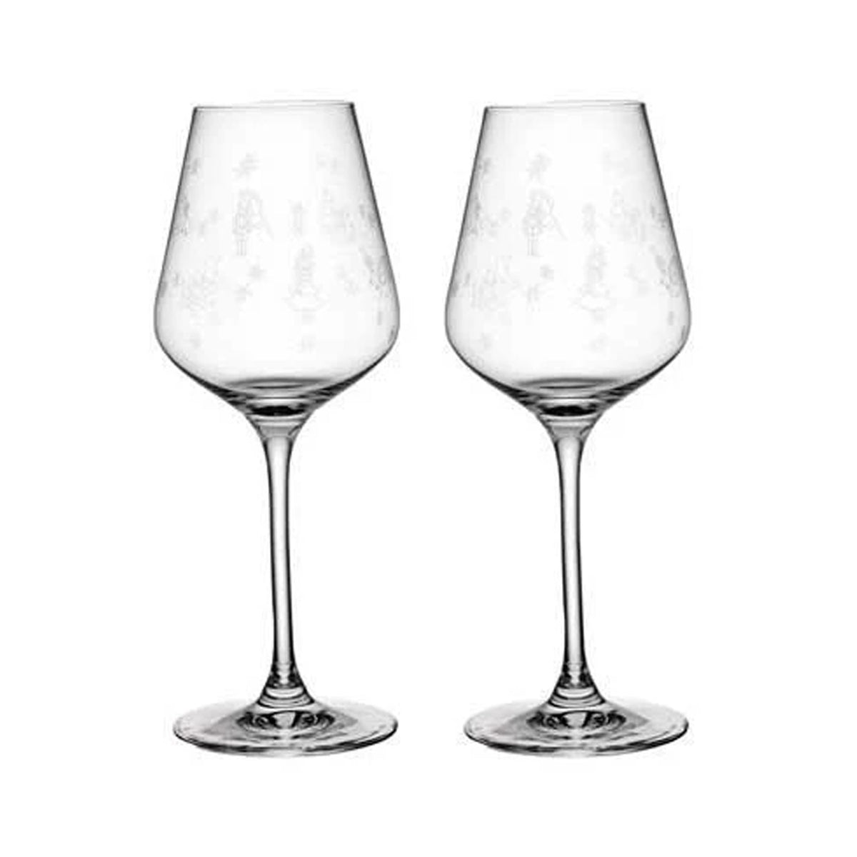 Toys Delight Stems White Wine Goblet Set in Clear, Set of 2